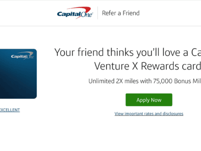 Capital One Venture X Current Best Offer