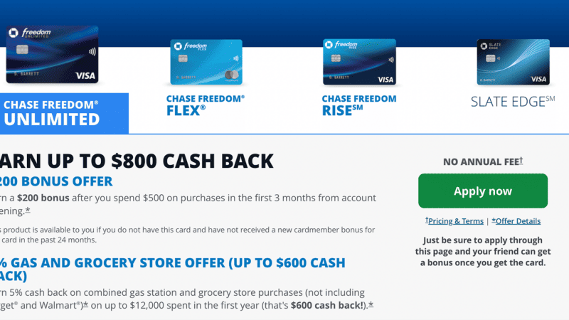 Chase Freedom Unlimited Signup Bonus